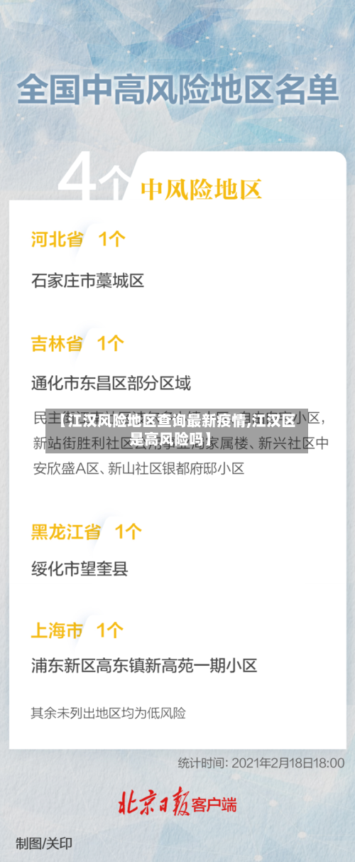 【江汉风险地区查询最新疫情,江汉区是高风险吗】-第2张图片