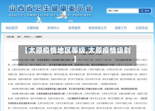 【太原疫情地区等级,太原疫情级别】
