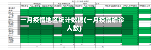 一月疫情地区统计数据(一月疫情确诊人数)