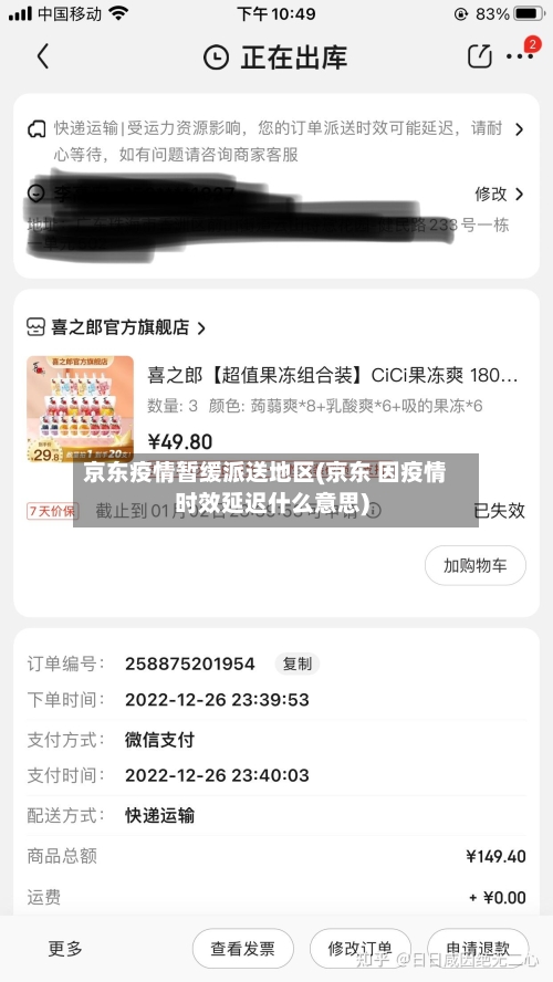 京东疫情暂缓派送地区(京东 因疫情时效延迟什么意思)