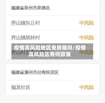 疫情高风险地区免房租吗/疫情高风险区有何政策-第2张图片