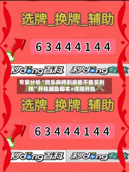专家分析“微乐麻将到底能不能买到挂”开挂辅助脚本+详细开挂