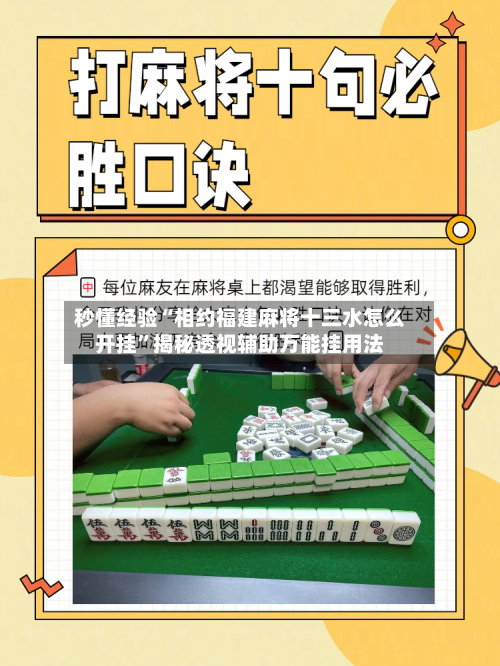 秒懂经验“相约福建麻将十三水怎么开挂”揭秘透视辅助万能挂用法