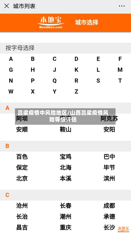 吕梁疫情中风险地区/山西吕梁疫情风险等级评估