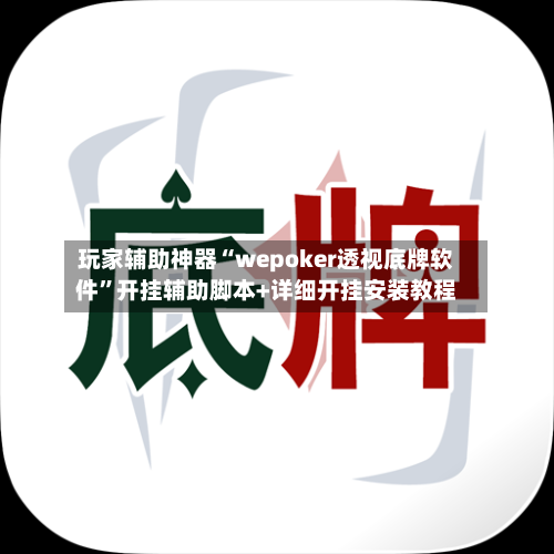 玩家辅助神器“wepoker透视底牌软件”开挂辅助脚本+详细开挂安装教程-第2张图片