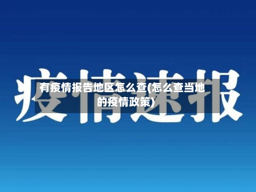 有疫情报告地区怎么查(怎么查当地的疫情政策)-第2张图片