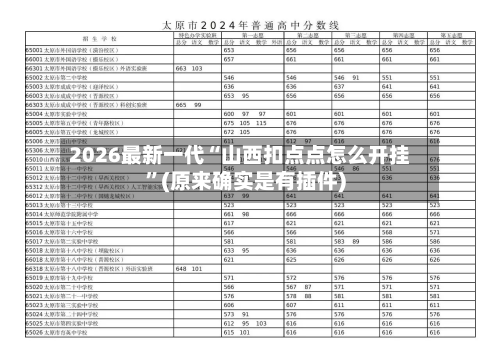2026最新一代“山西扣点点怎么开挂	”(原来确实是有插件)-第2张图片