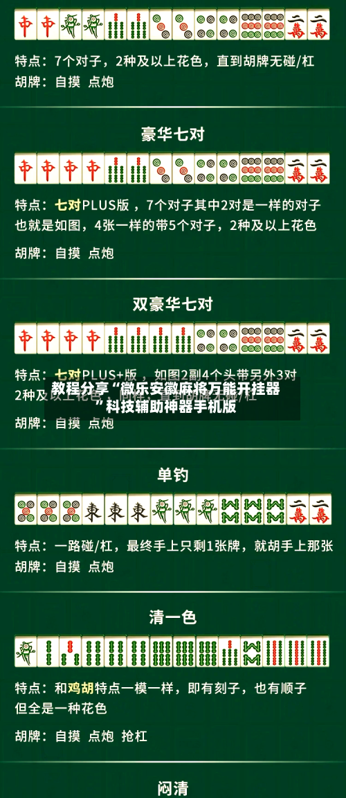 教程分享“微乐安徽麻将万能开挂器”科技辅助神器手机版