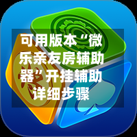 可用版本“微乐亲友房辅助器”开挂辅助详细步骤-第3张图片