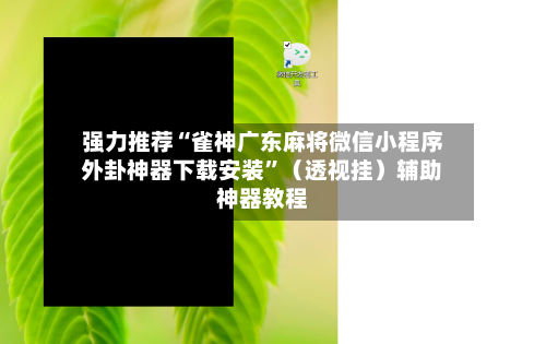 强力推荐“雀神广东麻将微信小程序外卦神器下载安装”（透视挂）辅助神器教程-第2张图片