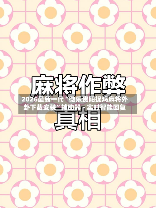 2026最新一代“微乐贵阳捉鸡麻将外卦下载安装	”辅助器 - 实时智能回复-第3张图片