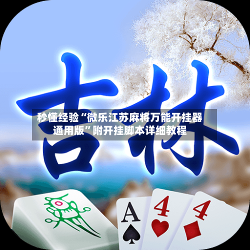秒懂经验“微乐江苏麻将万能开挂器通用版”附开挂脚本详细教程-第2张图片