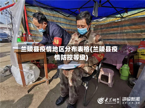 兰陵县疫情地区分布表格(兰陵县疫情防控等级)-第2张图片