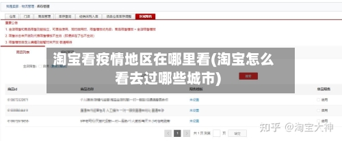 淘宝看疫情地区在哪里看(淘宝怎么看去过哪些城市)-第2张图片
