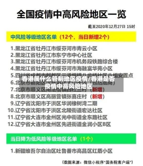 香港属什么管制地区疫情/香港是否疫情中高风险地区