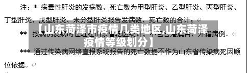 【山东菏泽市疫情几类地区,山东菏泽疫情等级划分】-第2张图片