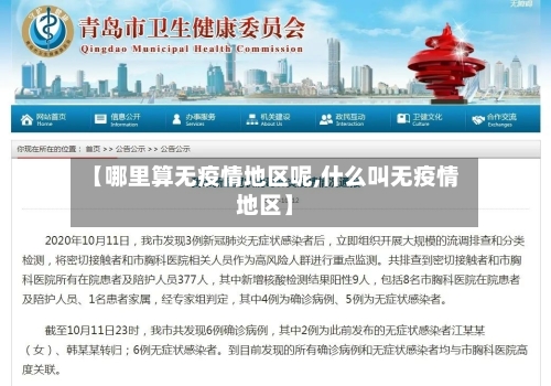 【哪里算无疫情地区呢,什么叫无疫情地区】-第2张图片