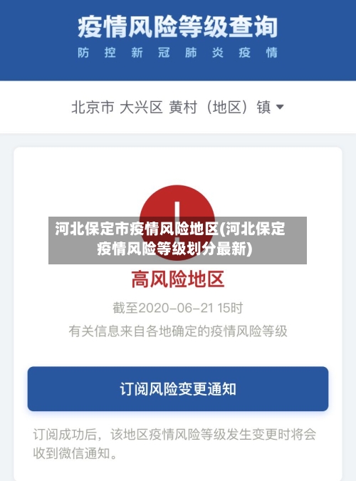 河北保定市疫情风险地区(河北保定疫情风险等级划分最新)-第3张图片