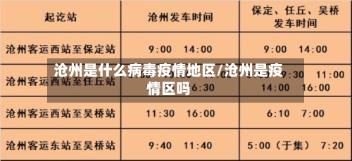 沧州是什么病毒疫情地区/沧州是疫情区吗-第2张图片