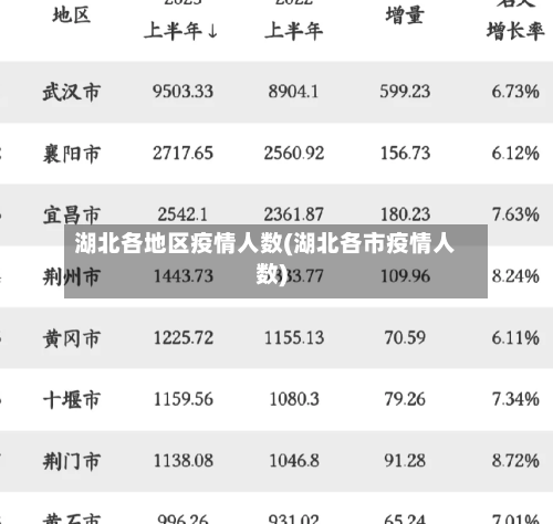 湖北各地区疫情人数(湖北各市疫情人数)
