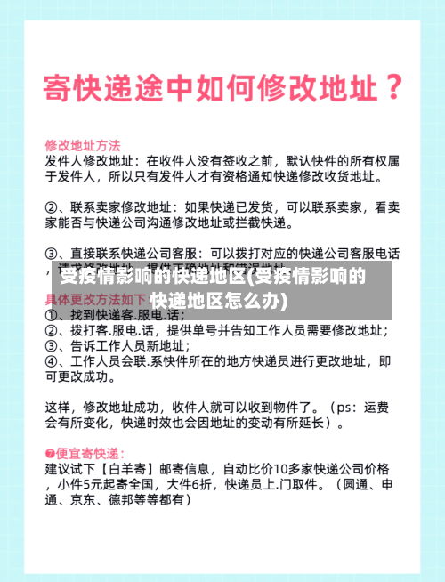受疫情影响的快递地区(受疫情影响的快递地区怎么办)