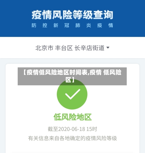 【疫情低风险地区时间表,疫情 低风险区】