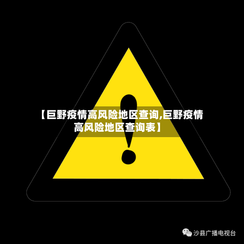 【巨野疫情高风险地区查询,巨野疫情高风险地区查询表】-第1张图片