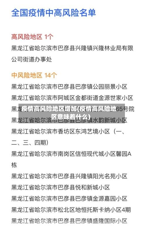 疫情高风险地区增加(疫情高风险地区意味着什么)-第3张图片