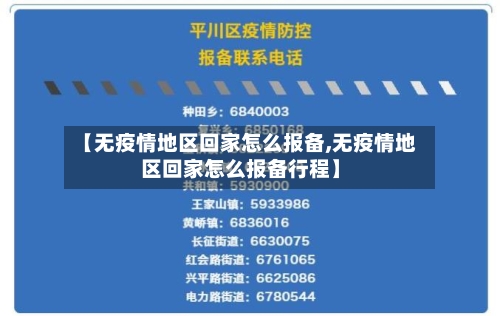 【无疫情地区回家怎么报备,无疫情地区回家怎么报备行程】