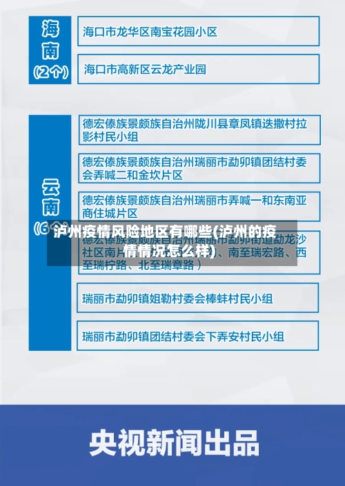 泸州疫情风险地区有哪些(泸州的疫情情况怎么样)