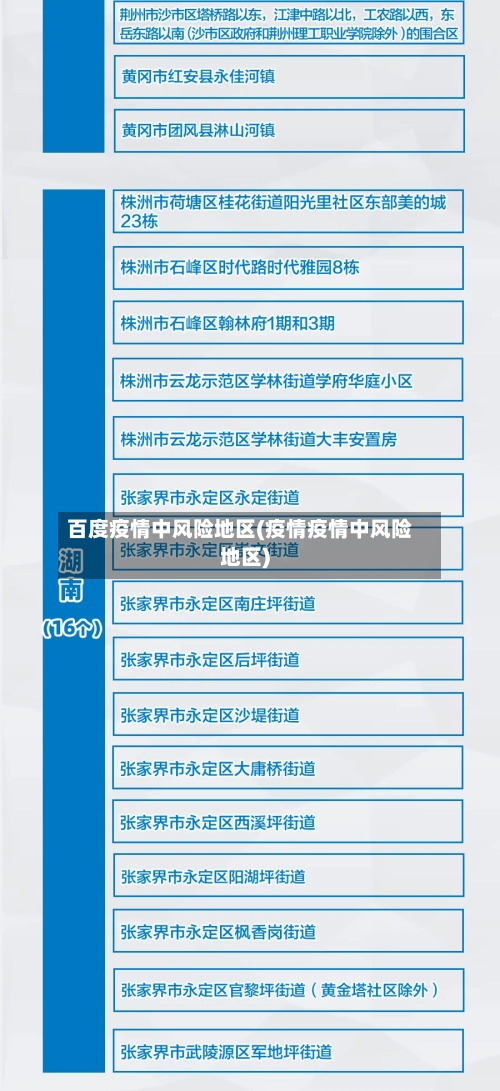 百度疫情中风险地区(疫情疫情中风险地区)